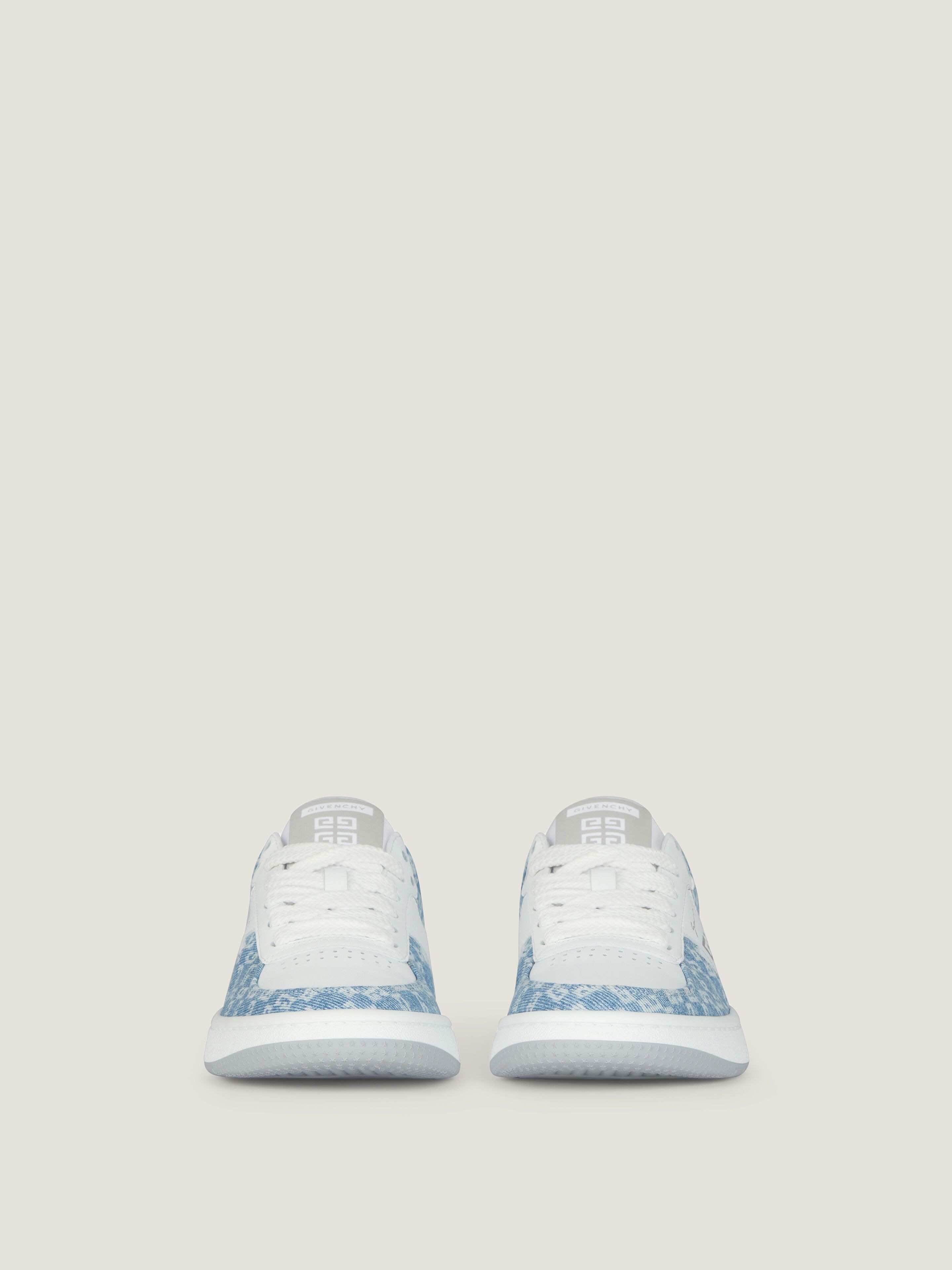 G Move sneakers in mixed leathers and monogram 72 denim